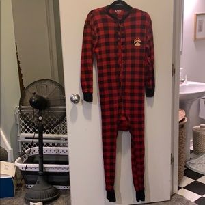 Onesie buttflap pajamas adult Medium